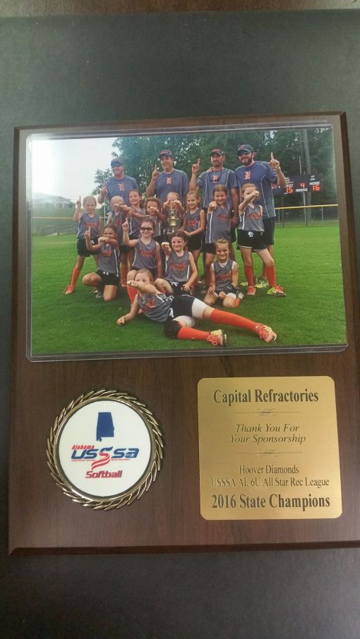 Capital Refractories Inc. was proud to sponsor two USSSA All-Stars youth girls’ fast-pitch softball teams.